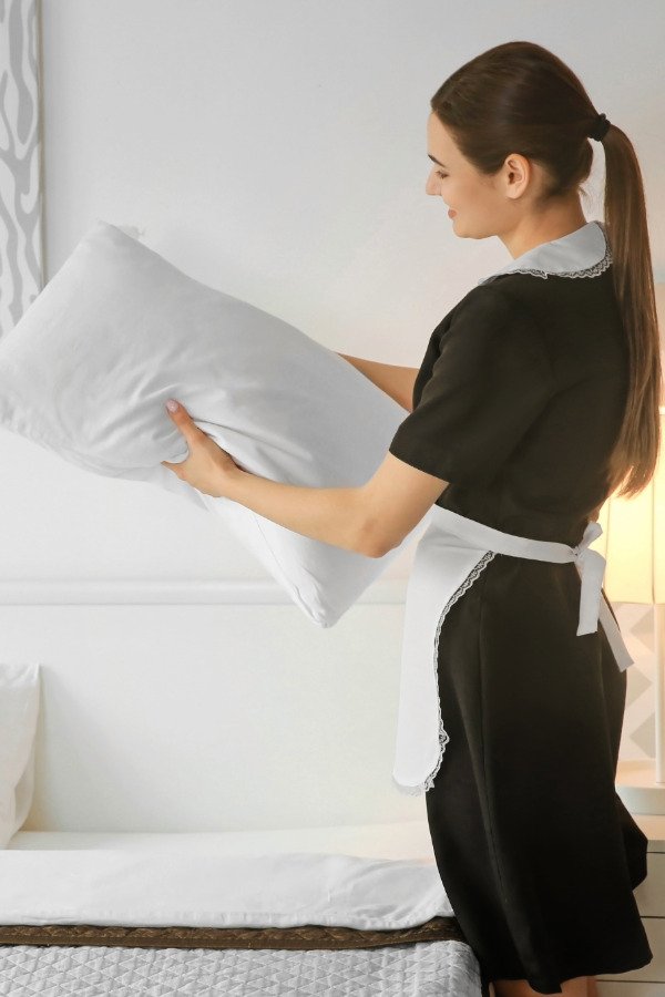 Fresh professionally cleaned linen prepared for use